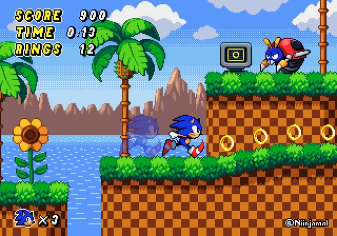 If I ever remade the original Sonic The Hedgehog, It would probably look like this!  #SonicTheHedgehog