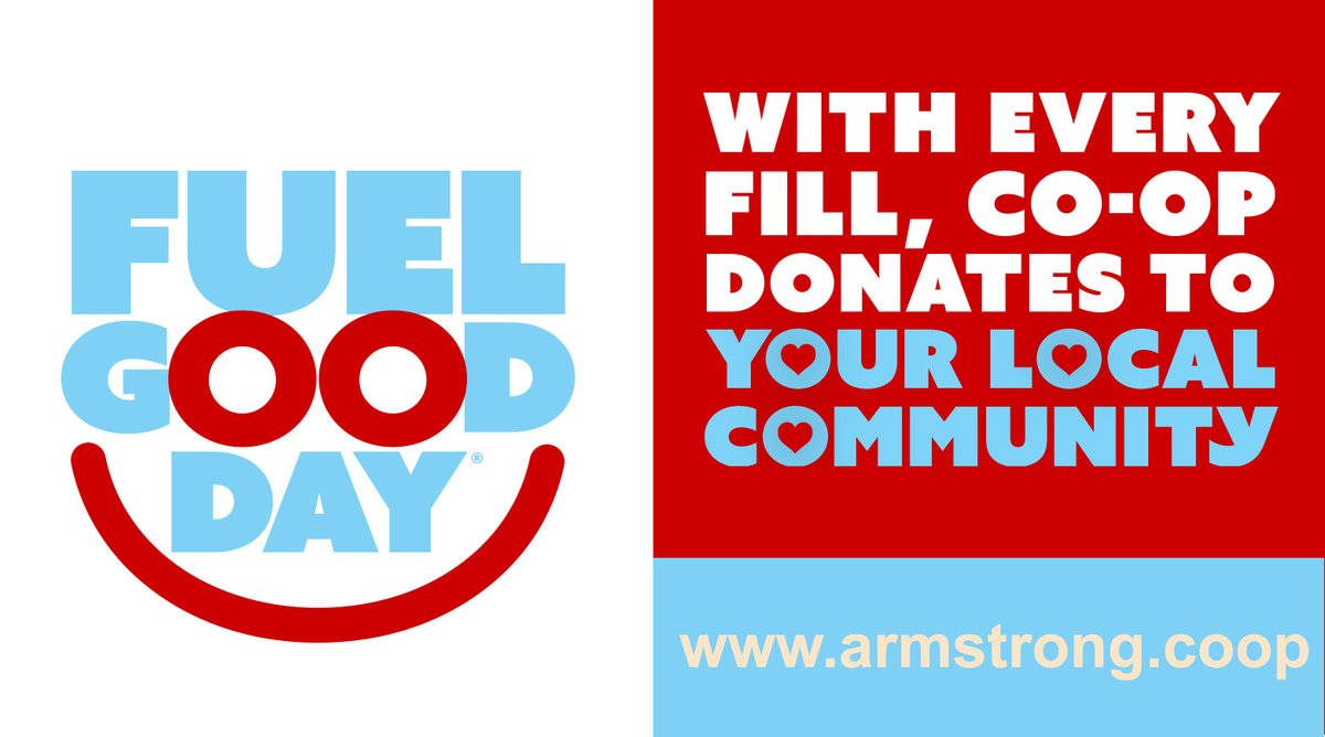 Armstrong Co-op (@armstrongcoop) on Twitter photo Today is the last day to apply!  Non-profits and charities apply now to be recipients of funding from Co-op Fuel Good Day on Sept. 19th.  10¢ from every litre sold at each gas bar will be donated to a selected local non-profit or charity.   Apply online at armstrong.coop Today is the last day to apply!  Non-profits and charities apply now to be recipients of funding from Co-op Fuel Good Day on Sept. 19th.  10¢ from every litre sold at each gas bar will be donated to a selected local non-profit or charity.   Apply online at armstrong.coop