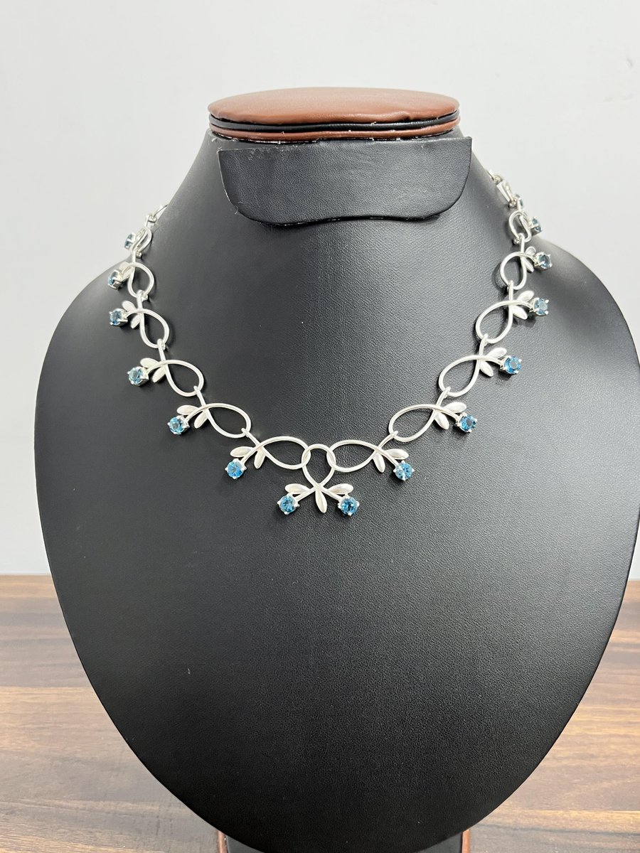 London blue topaz chain made by me. Fingers crossed this blue topaz collection flies (also attached bracelet and chains photos) [by After-Ad-4352]
  
 #jewelry #vintage