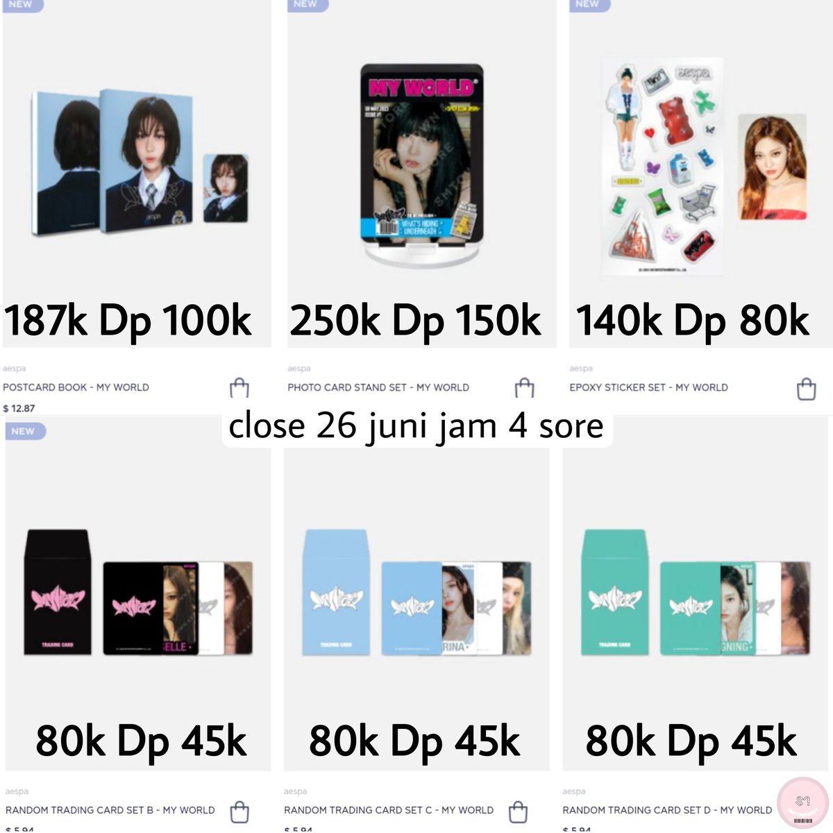 smsell! po aespa my world spicy 2nd md bookslot start 15k 🙆‍♀️