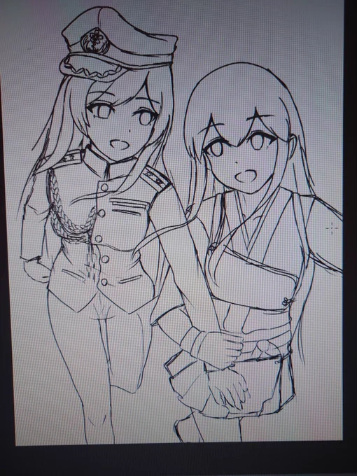 依頼イラスト進行中!!
軍服難すぎ😭 