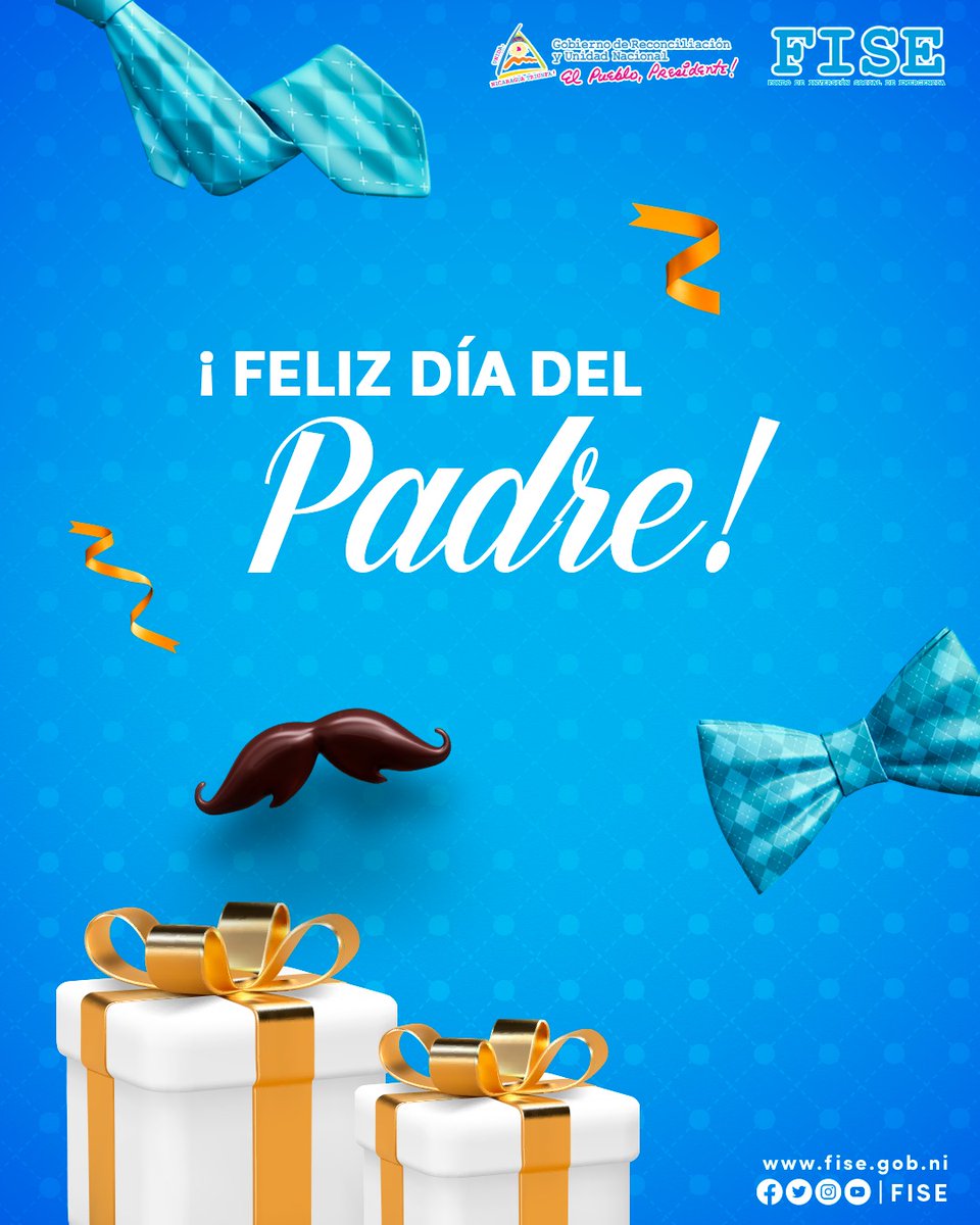 El Día del Padre es la fecha escogida en Nicaragua para honrar, expresar cariño y reconocimiento social a los hombres que cumplen con sus responsabilidades familiares de padres. 💙

#diadelpadre #Nicaragua