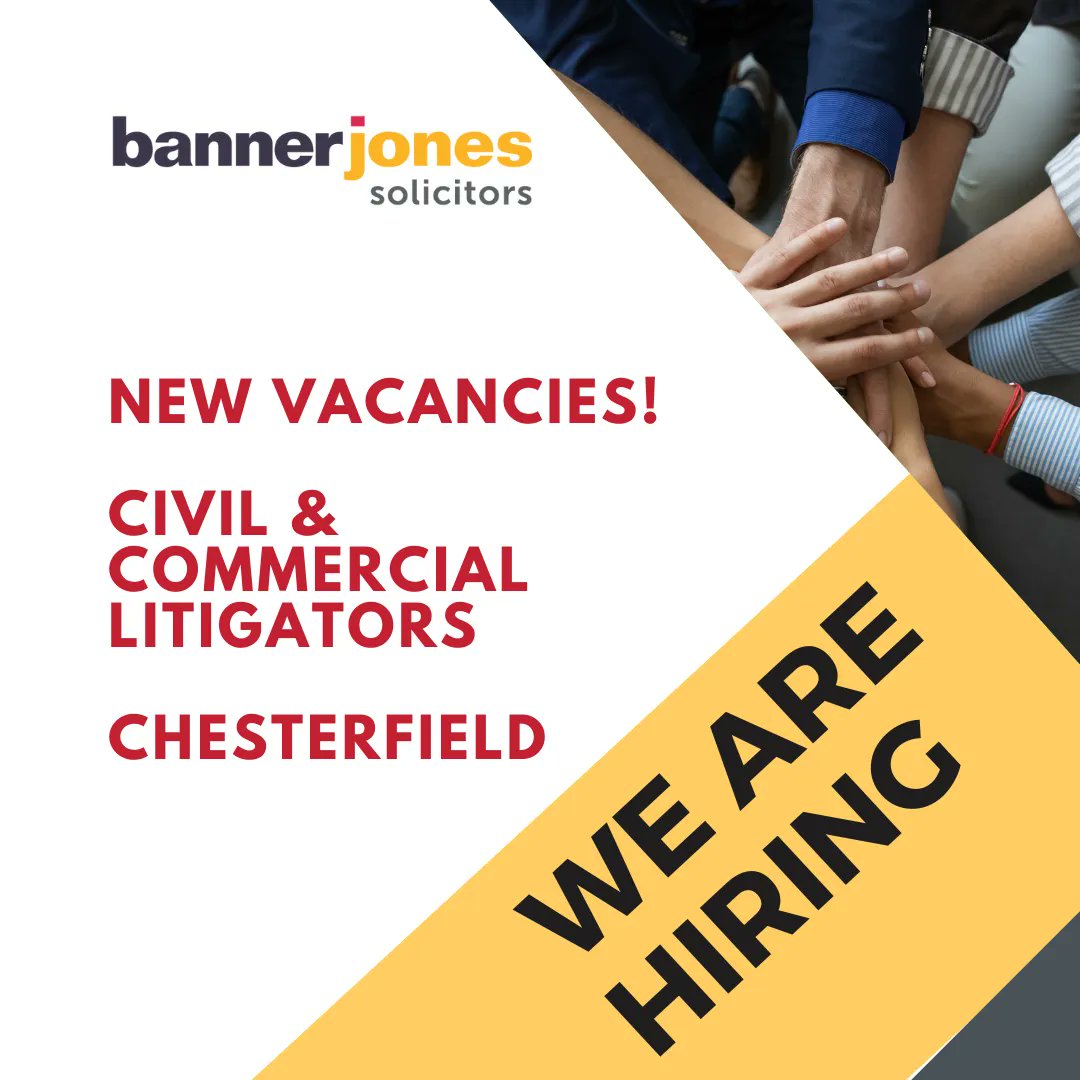 We are seeking ambitious and self-motivated Litigators to handle a broad spectrum of civil and commercial dispute matters.

👀 Read more
buff.ly/3hajQYs 

#litigator #disputeresolution #litigationlawyer #litigationsolicitor #chesterfieldjobs #derbyshirejobs