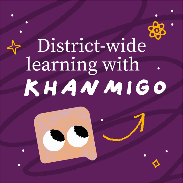 TeachWithKhan's tweet photo. Empower District-Wide Learning with Khanmigo: AI Tutor for All 🌟 Elevate your district's educational experience with Khanmigo's personalized tutoring support! Explore the possibilities today: https://t.co/cLw0eyXEYY @ISTEofficial #ISTE2023 #ISTElive #ISTELive23 https://t.co/AmlnPSacEL