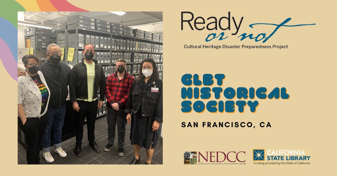 The @GLBTHistory collects, preserves, exhibits and makes accessible LGBTQ history, culture and arts. Recently, the Society met with #ReadyOrNotCA to establish #emergencyresponse procedures and documentation for their archive and museum locations. @CAStateLibrary #PrideMonth