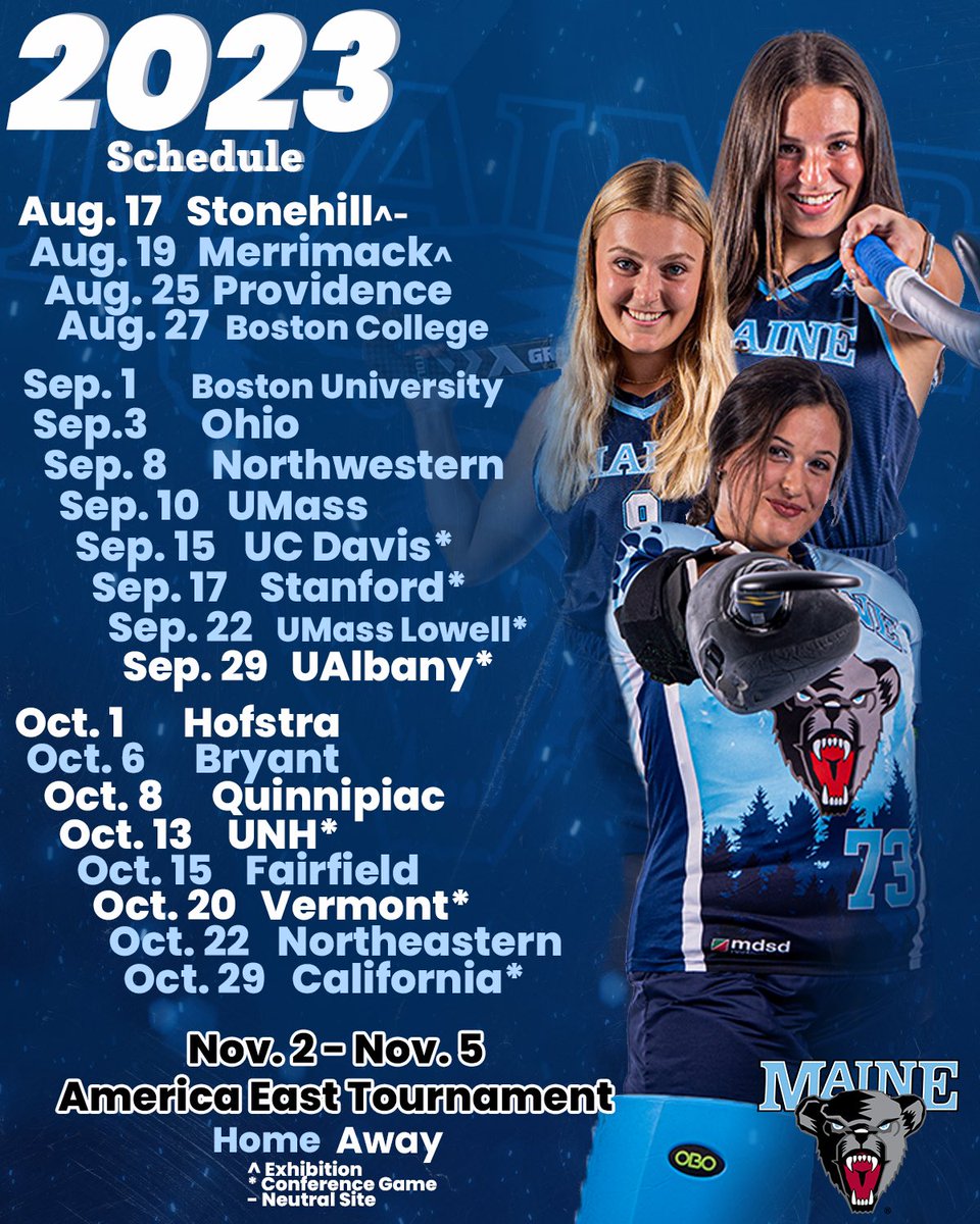MaineFH's tweet photo. Our 2023 Schedule π€©
Weβve got 14 games on our NEW field this season π
π: https://t.co/hDrR6O6j1s
#blackbearnation | #bearskill https://t.co/NiFMyIPOEU