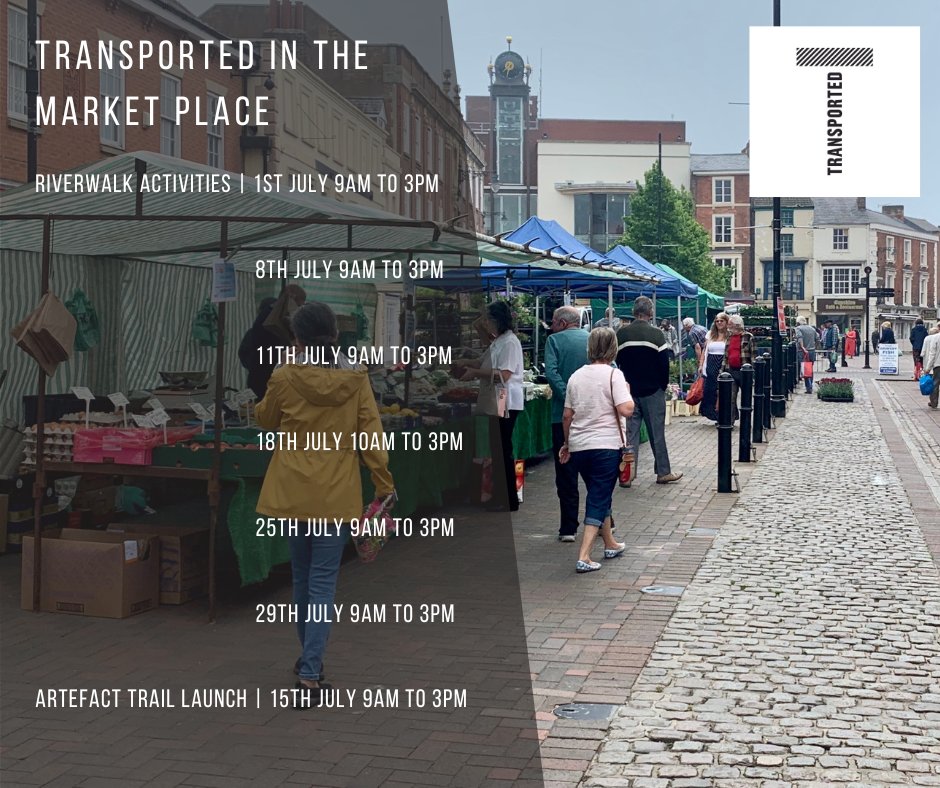 @TransportedArt  will be hitting Spalding Market Place over summer bringing a range of FREE activities. 

👣 Guided walks 
🎪 Street theatre 
🎨 Chalk trails 

Keep an eye out on our social media and @TransportedArt  for further details 👀