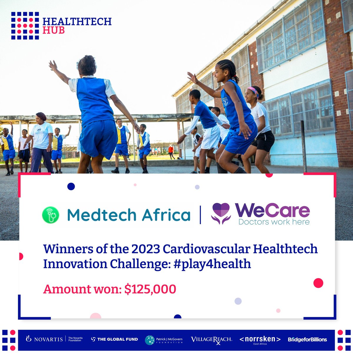 We are honoured and elated to be announced winners of the @HealthTech_org  #Play4Health challenge at the 3rd Africa Digital Health Summit (ADHS) #adhs2023 which took place in Lagos, Nigeria. 
Many thanks goes to @NovartisFDN @oyostategovt