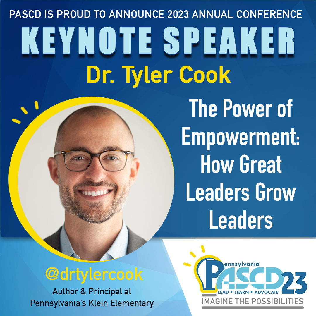 #PASCD23 keynote speaker @drtylercook!