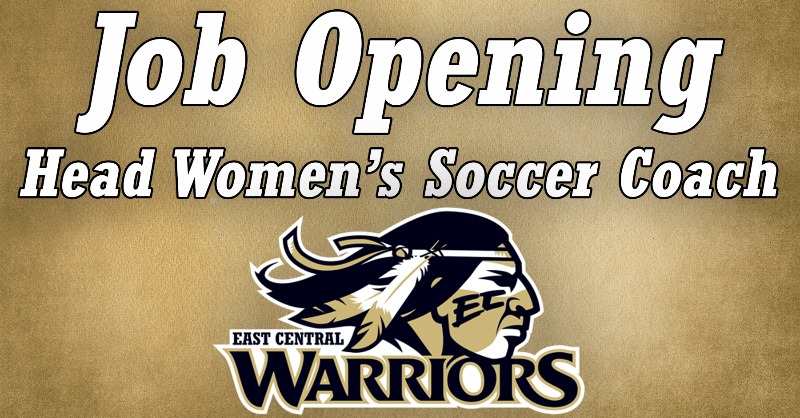 ECCCAthletics's tweet photo. East Central Community College is searching for the next leader of the women's soccer program. Click below for more information or to apply. 

#WarriorStrong