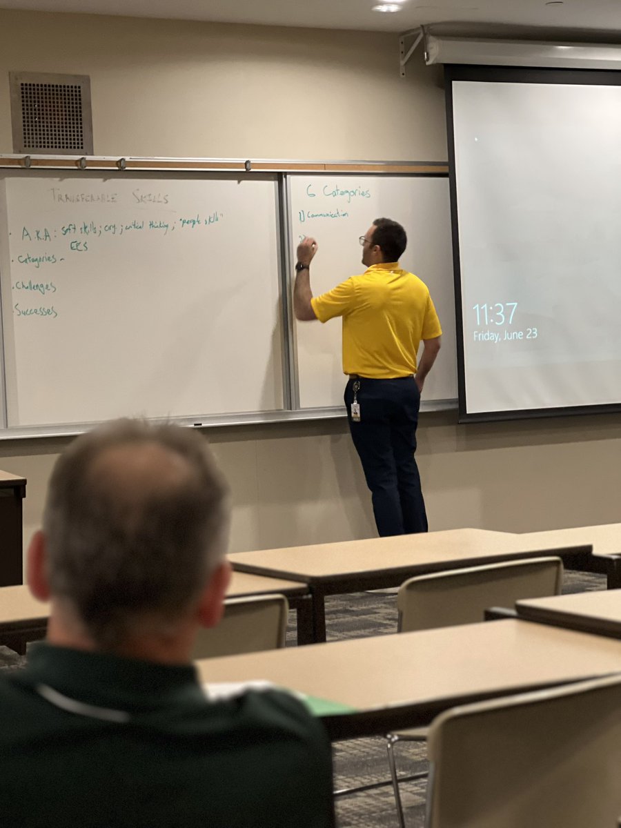 Our very own Brian Nairn leads the “Transferrable Skills: How to Rebalance our Approach and Reaffirm their Significance” session. 

This interactive session helps reaffirm faculty members’ commitment to teaching. #SCCRetreat2023