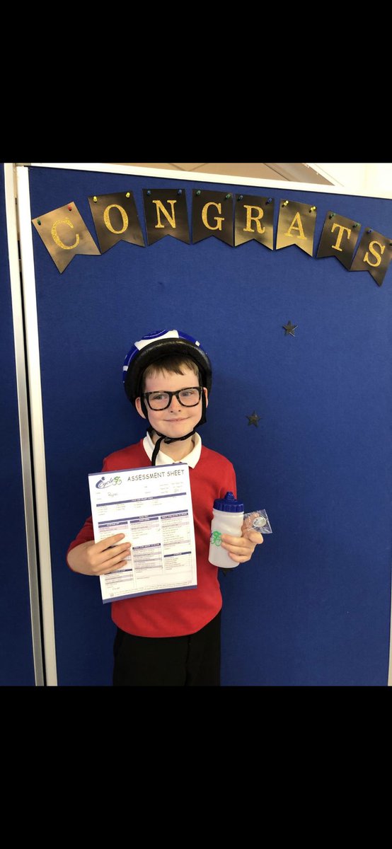 PennyburnPs's tweet photo. Wow! Well done to three of iur p6 pupils who passed their cycling proficiency today! π΄π»ββοΈππ» happy cycling! #cyclingproficiency #safechildren #roadawareness https://t.co/XSPXN3ydGG