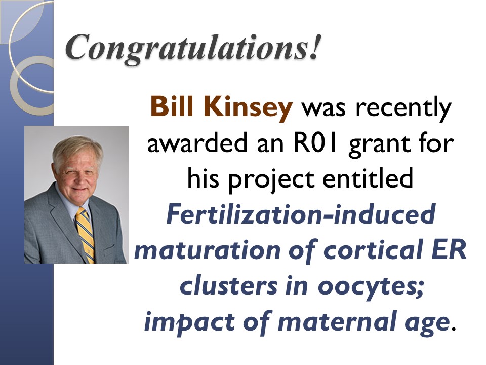 Congrats to Dr. Kinsey on his new R01 grant award!