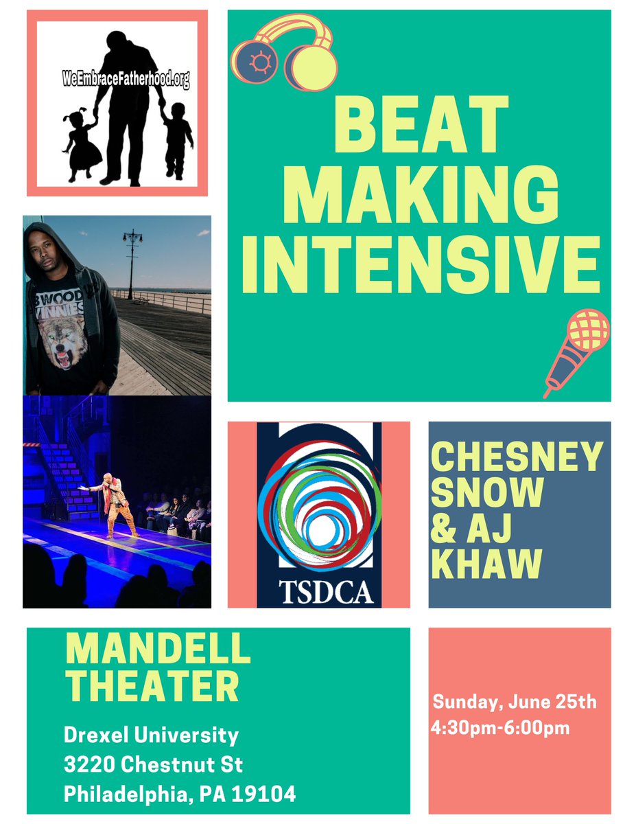 We Embrace Fatherhood/ <a href="/chesneysnow/">chesneysnow</a> @ajkhaw 
“BEAT MAKING INTENSIVE”
[[FREE•FREE•FREE•FREE•FREE]]
FOR YOUTH AGES 12-17

WE ONLY HAVE A FEW SLOTS AVAILABLE, DM US ASAP TO RESERVE YOUR SPOT ‼️First come first served! 

••• PLEASE SHARE/REPOST ••• 

#weembracefatherhood