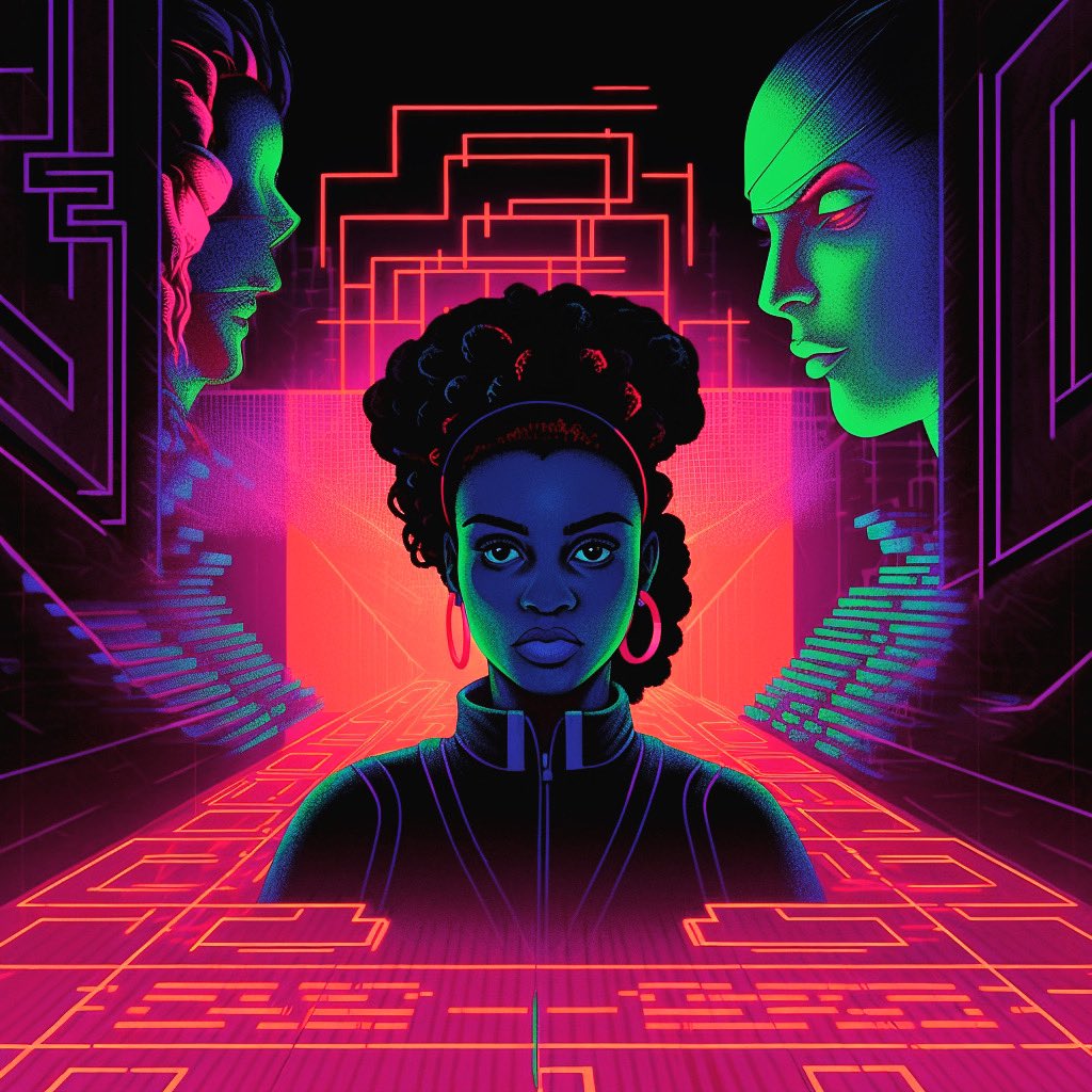 LaMeREVerie's tweet photo. In the intricate web of reality, perceive the hidden signs,
Navigating the depths of existence, where wisdom intertwines.
#IntricateWeb #HiddenSigns #NavigatingDepths #comics #blackwork #blackart #blacknftcommunity #blacknftart #nft #nftcommunity #nftartist #nftart https://t.co/pSJ1QLLp55