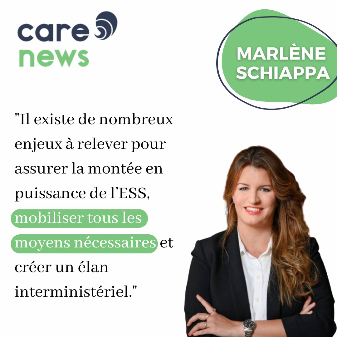Il existe de nombreux enjeux à relever pour assurer la montée en puissance de l'ESS et on peut compter sur <a href="/MarleneSchiappa/">🇫🇷 MarleneSchiappa</a> pour relever tous les défis 🚀
carenews.com/carenews-pro/n…