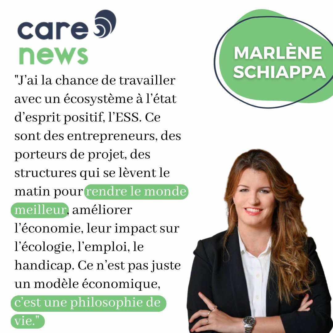 Oui à un monde meilleur, à une économie vertueuse, à la transition écologique, à l'emploi et à l'inclusion. Grâce à la politique menée par <a href="/MarleneSchiappa/">🇫🇷 MarleneSchiappa</a> 🙌
carenews.com/carenews-pro/n…