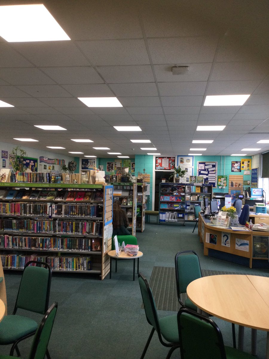 CanonSladeLib's tweet image. Thrilled with the new lighting in the library @CanonSlade super comments from the students visiting this afternoon. #lovelibraries #lightingefficiency Invest in libraries it does make a difference.