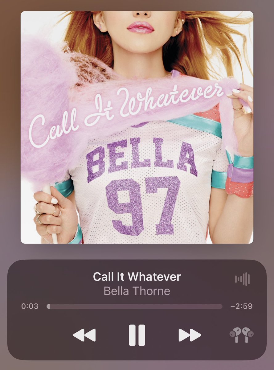 Call it Whatever by Bella Thorne actually hits idc who you are. 
-
-
-
-
-
Saddest part of this tweet is that when I was listening to it I was picturing Miguel O’Hara leave me alone I can’t see red flags https://t.co/BixG68uyct