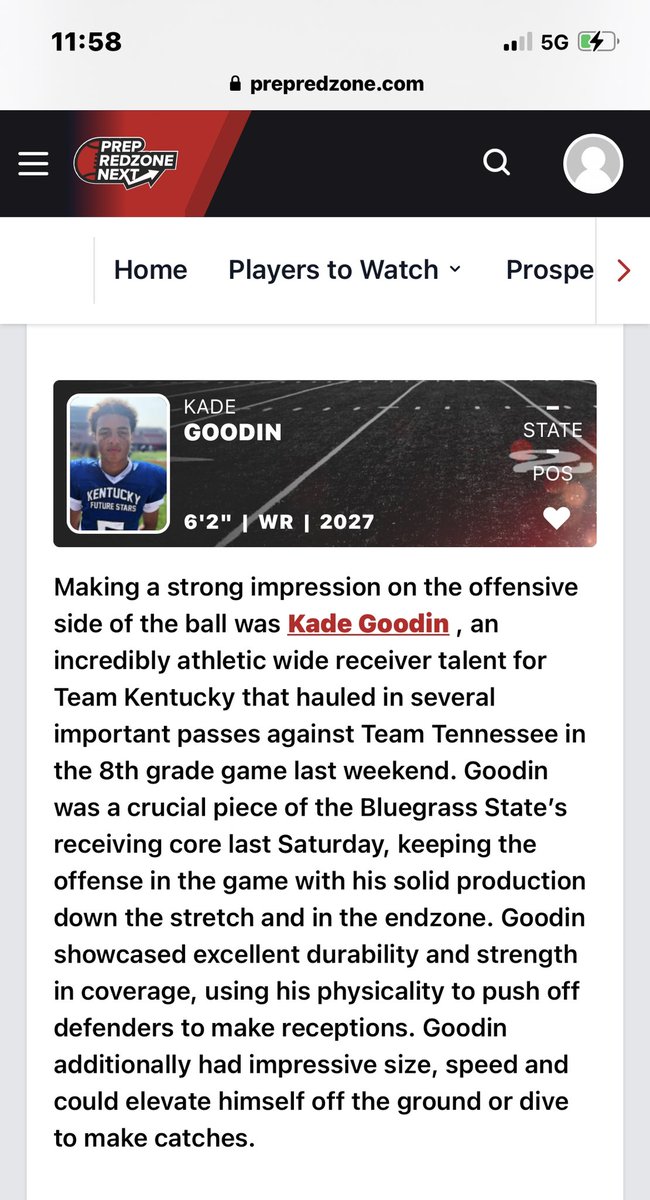 KadeGoodin's tweet photo. Thank you @PrepRedzoneNext for the recognition and write up! @KYFUTURESTARS @TeamCTSP @drew_toennies @PrepRedzoneKY @OfficialKYMSFA @MLCTitanCoach @AlPopsFootball @FBUAllAmerican @247Sports @KYHighFootball https://t.co/UIUuVjB2OI