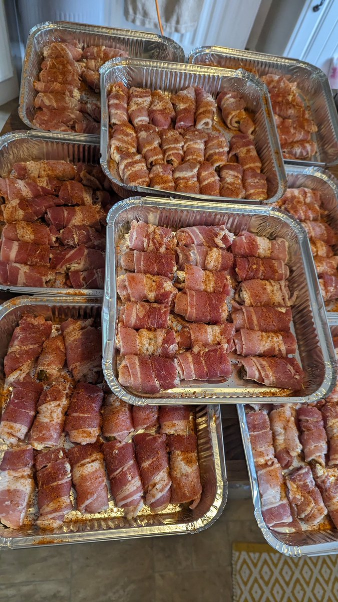 I've been busy. 140 ABTs with BBQ rub on. 🔥