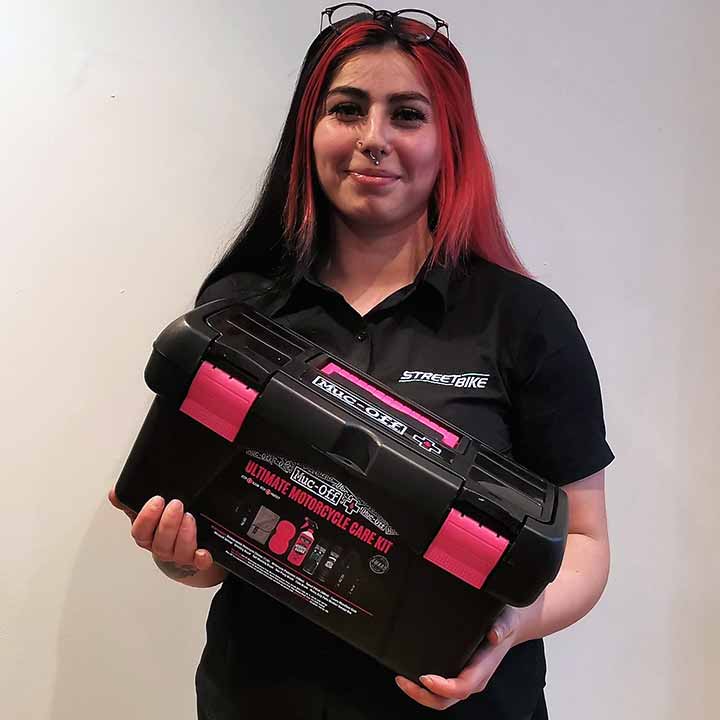To Celebrate our new range of Muc-Off products we are offering you the chance to win a Muc-Off Ultimate Motorcycle Care Kit worth £100! 

All you have to do is visit us before 6pm Friday 30th June, buy any Muc-Off Product & you will get 1 entry into the draw.

#Streetbike #MucOff