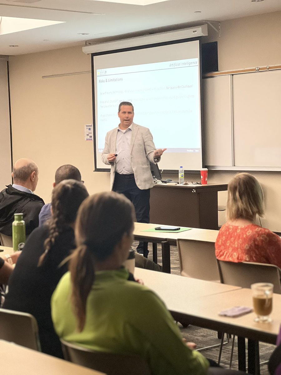 Using Artificial Intelligence (AI) Effectively in College Courses. 💻

In this session, Scott Briscoe discusses potential applications of ChatGPT in the classroom environment. 

In addition, he also tells the ethical and plagiarism concerns of the ChatGPT. #SCCRetreat2023