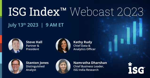 LMilligan8's tweet photo. Join the 2Q23 #ISGIndex webcast on July 13. Leveraging unprecedented data assets and a practitioner-led view into the IT and business services industry, the Index provides the most up-to-date view into demand, pricing, talent and provider landscapes. https://t.co/HTowbrRrUV https://t.co/Bq26llH0Ym