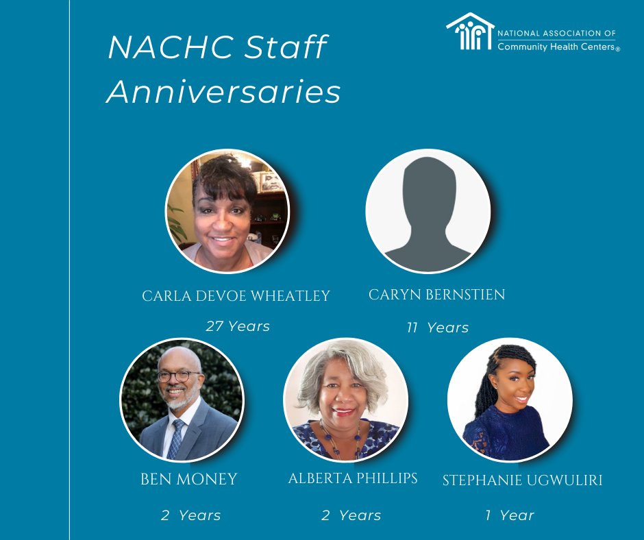 NACHC's tweet photo. Our employees help create positive waves of change making a difference in the health center movement each day. Congratulations to our May and June staffers celebrating their work anniversary. We appreciate you! #InsideNACHC https://t.co/tc8rUOvtOD