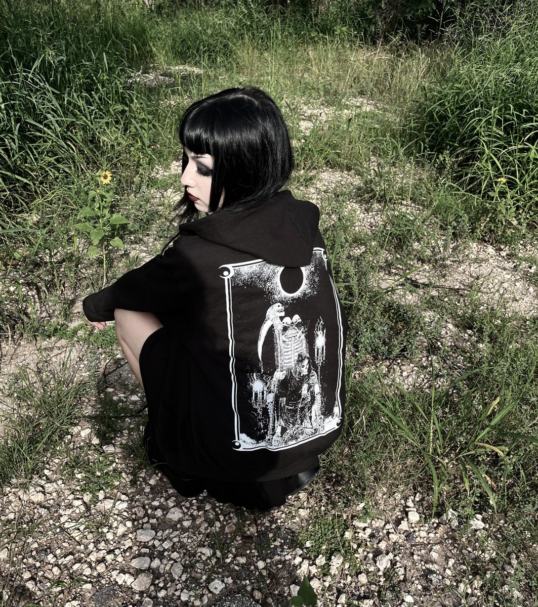 Be ready for all weather with our Grim Reaper's Revenge Hoodie like @aconitemercury shown rocking our comfy hoodie!

#VampireFreaks #GothFashion #GothStyle #GothHoodie #GrimReaper