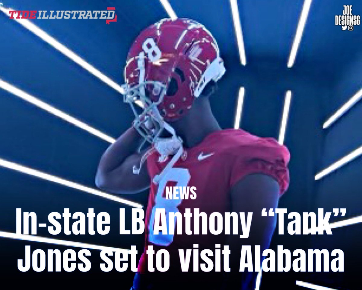 Brandon Howard (@bhoward_11) on Twitter photo One name that will be will continue to be mentioned the next several years
Anthony โTankโ Jones (<a href="/Tank_Jones251/">โช Anthony โTankโ Jones โช</a>) is on campus this weekend after stops at Clemson & Georgia
#Major in-state prospect
#RollTide ๐ One name that will be will continue to be mentioned the next several years
Anthony โTankโ Jones (<a href="/Tank_Jones251/">โช Anthony โTankโ Jones โช</a>) is on campus this weekend after stops at Clemson & Georgia
#Major in-state prospect
#RollTide ๐