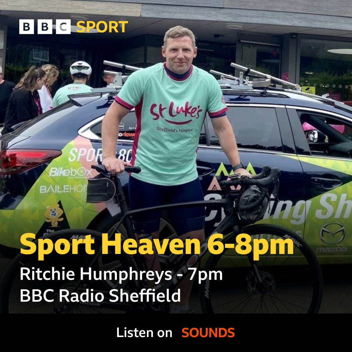 📢 TONIGHT FROM 6PM!

📞 Your calls on 0800 111 4949

🚲 @ritchiehumphs on #BigJohns500miles for @StLukes_Sheff

🏏 @YorkshireCCC's Adam Lyth

🏉 @SheffieldEagles Director of Rugby Mark Aston

📻 FM & Digital
📺 Freeview 734
📲 @BBCSounds 👇
bbc.in/SH2306

@BBCSheffield