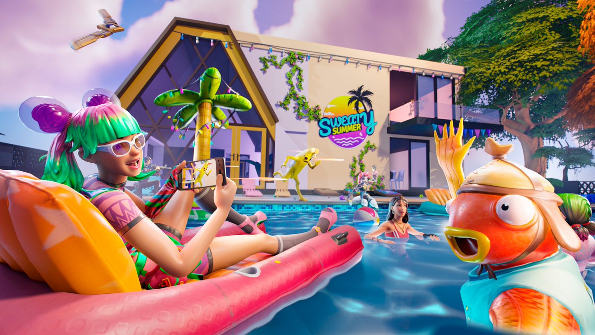 Who doesn't love a beach house with a pool?
Jump in Now: fortnite.com/creative/islan…

It's time to get sweaty! 

📷: @BestSply