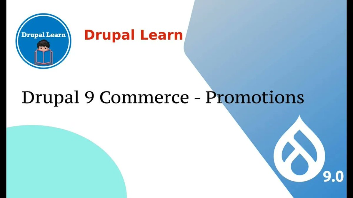reisquarteu's tweet image. #Drupal 9 Commerce - Promotions: youtu.be/r5oI0hix0l8 #DrupalCommerce #tutorial