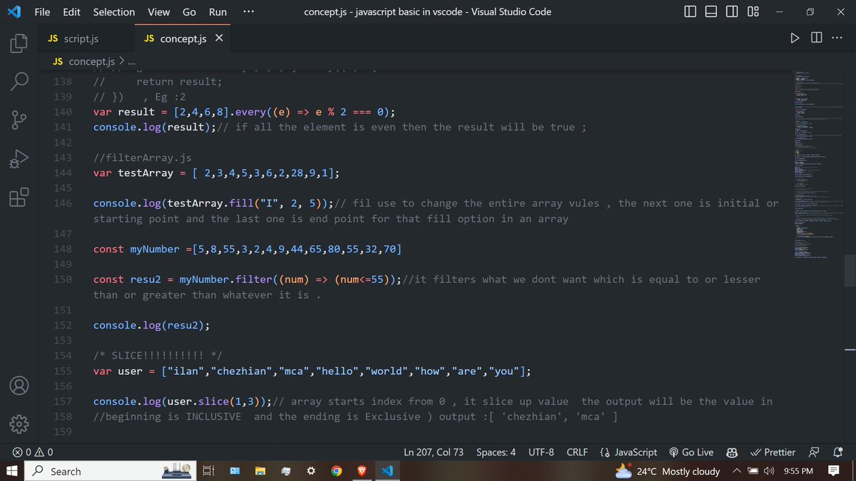 Day-32 Today's learning ✅Javascript learning -Fill and Filter, slice and splice, and objects and Methods #javascript #learning #100daysofcodechallenge