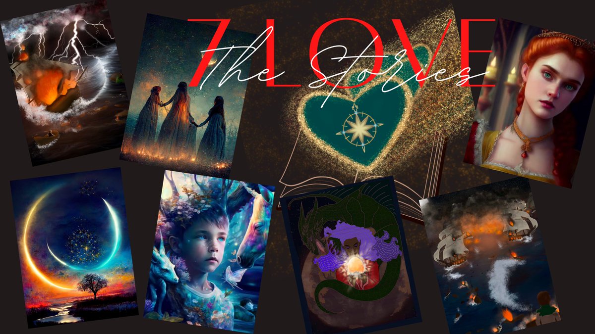 We have a literary collaboration to share. #The7LoveStories - one author & four illustrators merging art, literature and sound! @gracelovart @KgkhArt @morrow_megan @StephRapo linktr.ee/the7lovestories #flashfiction