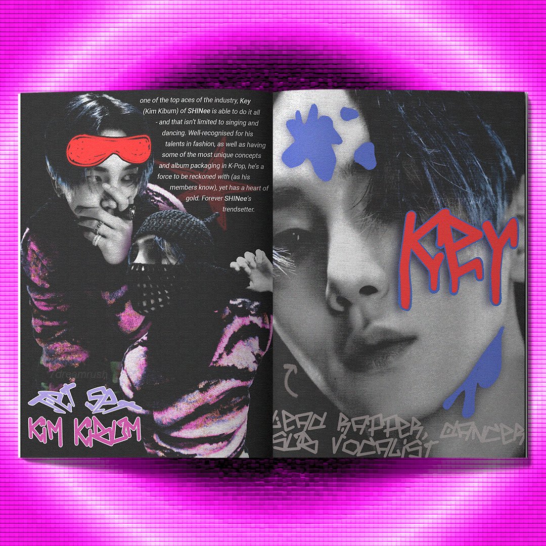 katkenx's tweet image. loosely inspired by 'Jet Set Radio', I did a magazine spread with the recent SHINee 'HARD' teasers! this is one of my favs 💙
#GraphicDesign #magazine #magazinespread #SHINee_HARD #SHINee 💎