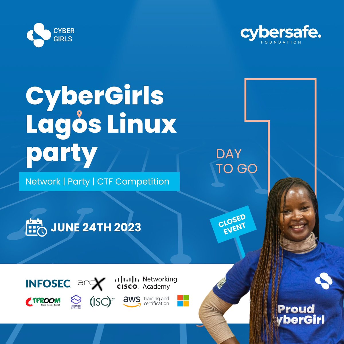 cybersafehq's tweet image. In just a few hours we will be kicking of the cybergirls Linux party in Lagos, Nigeria! 😁

We can’t wait to host you all. So make sure you iron your denim, shine your shoes and get ready to show up and have a good time!

#cybergirlslinuxparty #linuxcommands