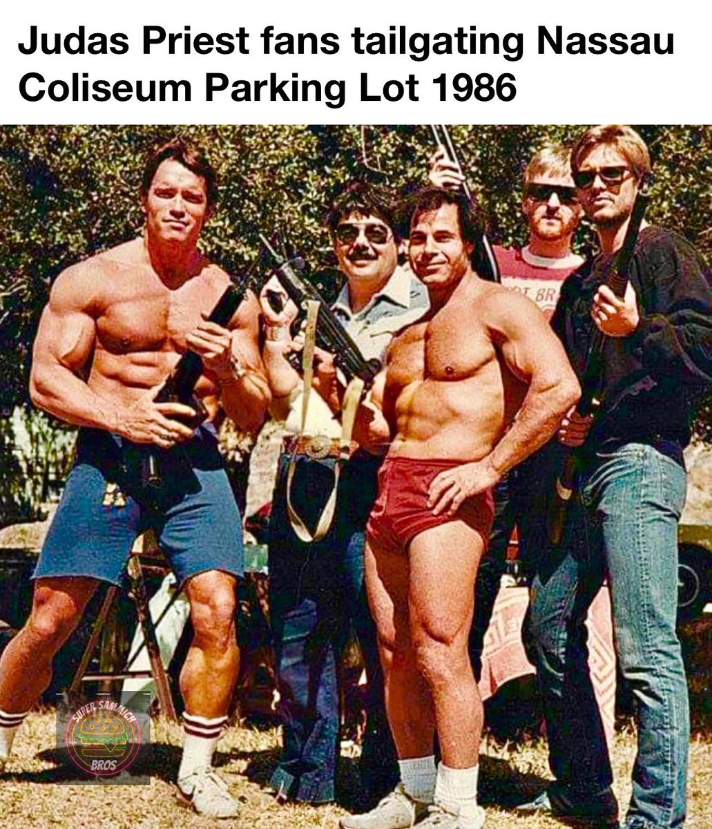 LI was wild in the 80s As told and seen in the <a href="/Schwarzenegger/">Arnold</a> doc on <a href="/netflix/">xᴉlɟʇǝu</a> #supersammichbros #GTAOnline #longisland #judaspriest #Netflix