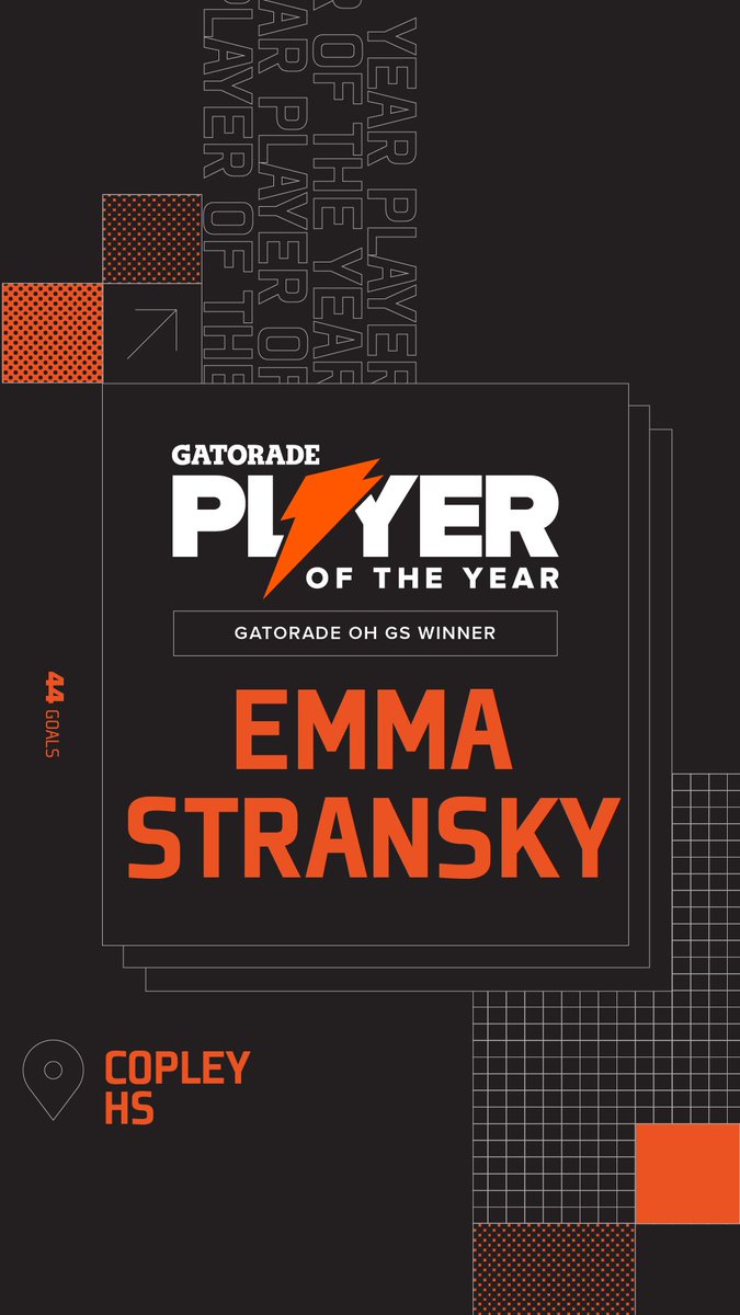 Absolutely going nuts for this. Thank you <a href="/Gatorade/">Gatorade</a> for selecting me as Gatorade Ohio Girls Soccer Player of the Year #GatoradePOY #Gatoradepartner None of this would be possible without the never ending support from my team and coaching staff🧡