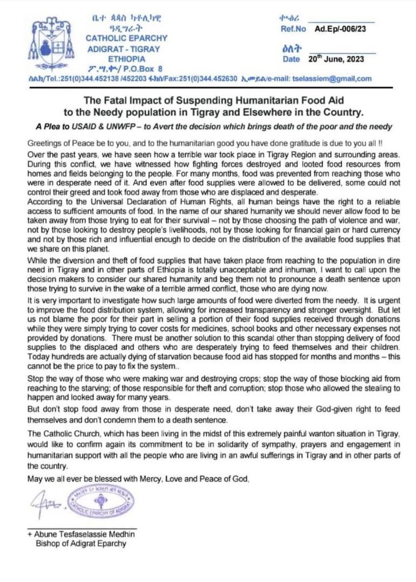 Akebom29's tweet photo. The fatal impact of suspending Humanitarian food Aid to the needy population in #Tigray and Elsewhere in the country  #ResumeAid4Tigray  @USAID @WFPChief @WFP @SecBlinken @StateDept @UKParliament https://t.co/XWpvSlAqHy