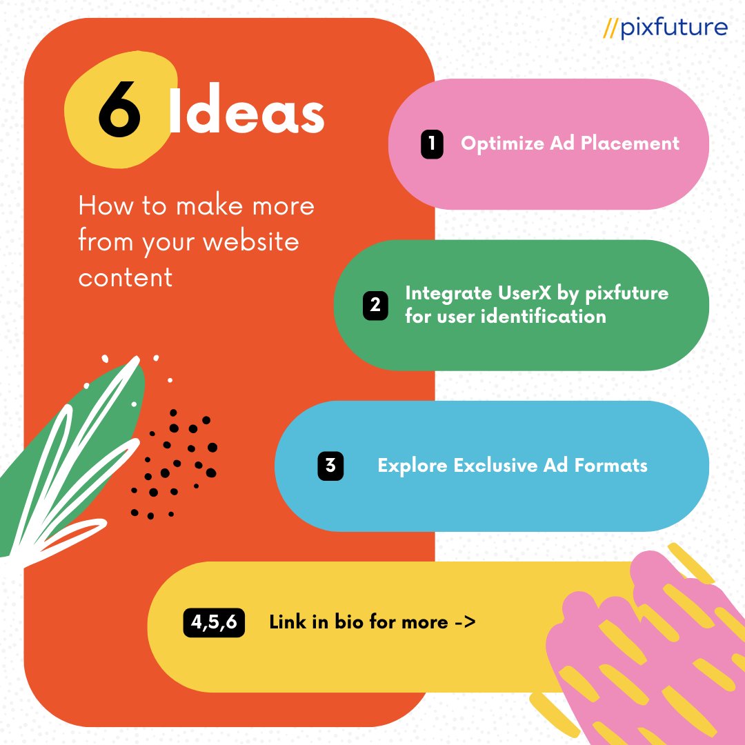 6 ideas on how to make more from your website content. Link in bio for more... #monetization #websitecontent #content #adtech #digitalads #advertising #contentmonetization
