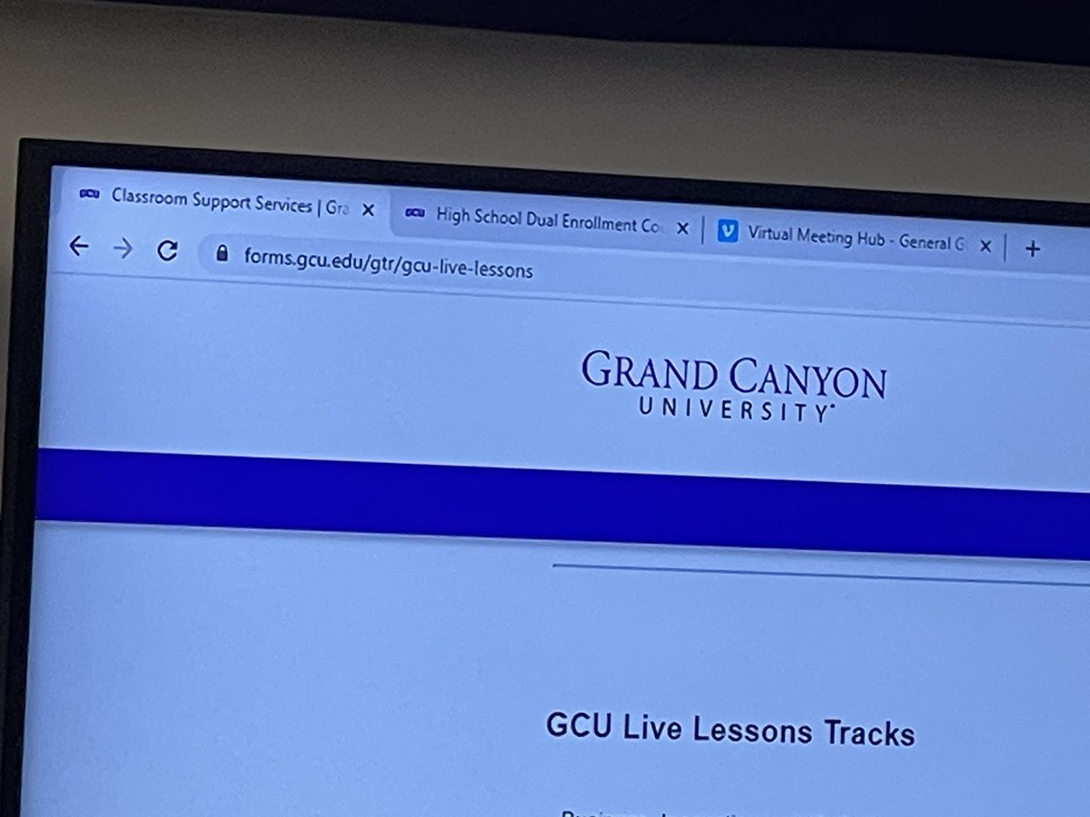 Continuing our learning about GCU’s live lessons &amp; dual credit opportunities! So cool! #meetgcu
