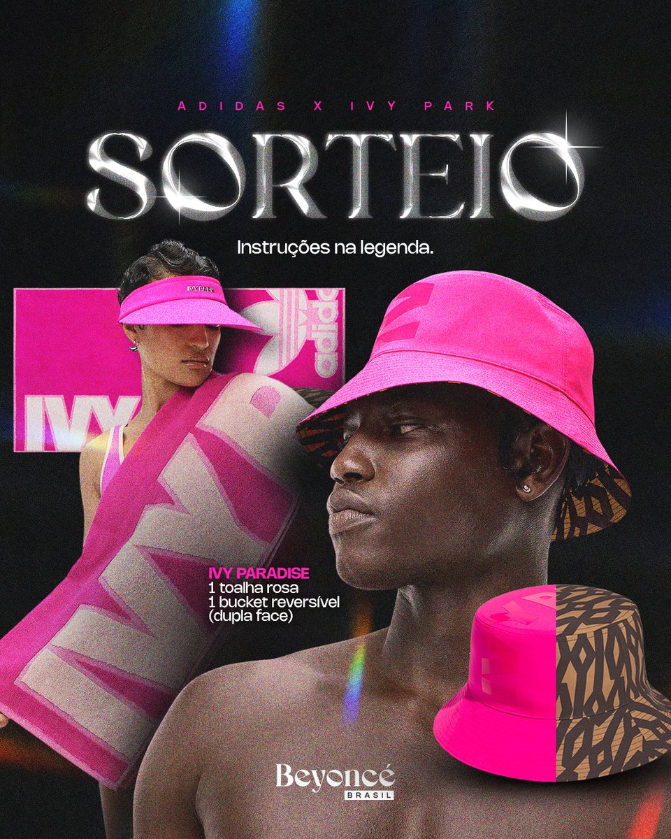 🚨 SORTEIO 🚨

Foi aqui que pediram #IVYPARADISE?! Pois bem, ouvimos as vossas orações e o Beyoncé Brasil irá te abençoar. Será sorteada 1 toalha rosa e 1 bucket reversível (dupla face) da nova coleção de roupas da Beyoncé. 🩷

Confira as regras:

— Siga <a href="/beyoncebrasil/">Beyoncé Brasil</a> no