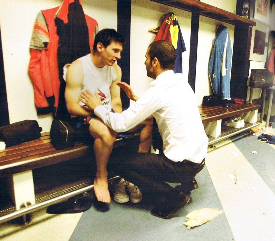 CuriosidadesEU's tweet photo. Pep Guardiola: “Eu tentei fazer o Messi o melhor jogador do mundo, e ele acabou me tornando o melhor treinador do mundo." https://t.co/pCIfb0VrTy