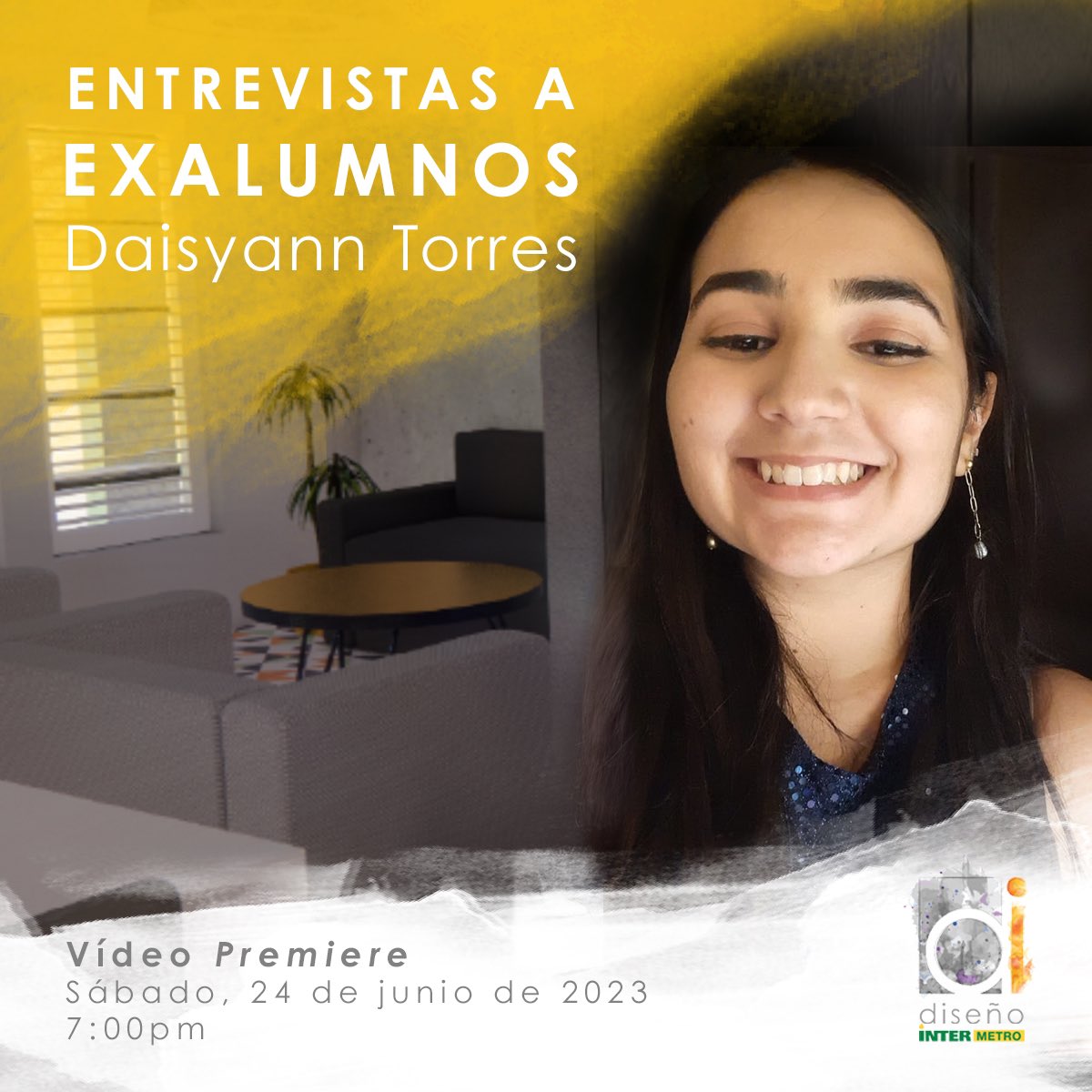 diintermetro's tweet photo. No te pierdas la entrevista de Daisyann Torres en la Premiere en nuestro canal de YouTube.

Continuamos con un bloque de entrevistas a nuestros exalumnos dejándonos saber su área de especialidad, proceso y experiencia en el programa. 

#dientrevistas #exalumnos #diseñadores https://t.co/T0DwtcR2PZ