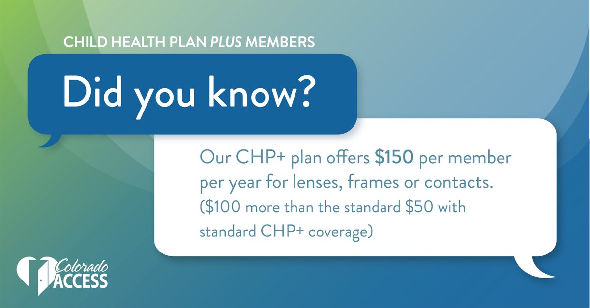Colorado Access on Twitter "Your child's eye health benefits on our