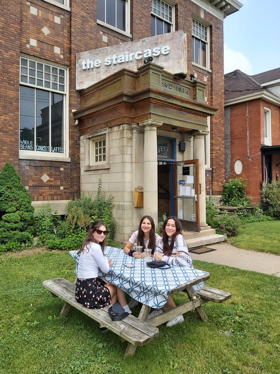 Open all weekend at RELAY: Staircase! 9 - 4 Friday - Sunday.  Come check out this beautiful building and stay for a waffle and a delicious bevvie!! #hamont #coffee