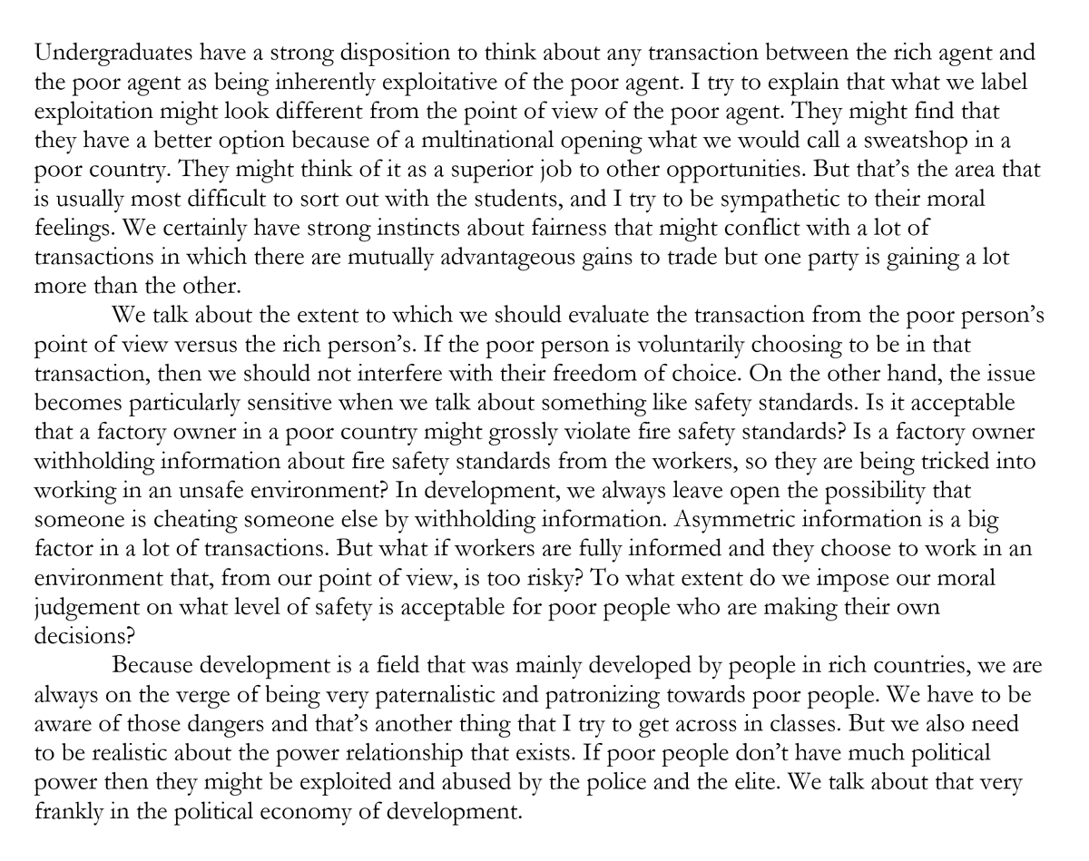 Bill Easterly on teaching development economics: