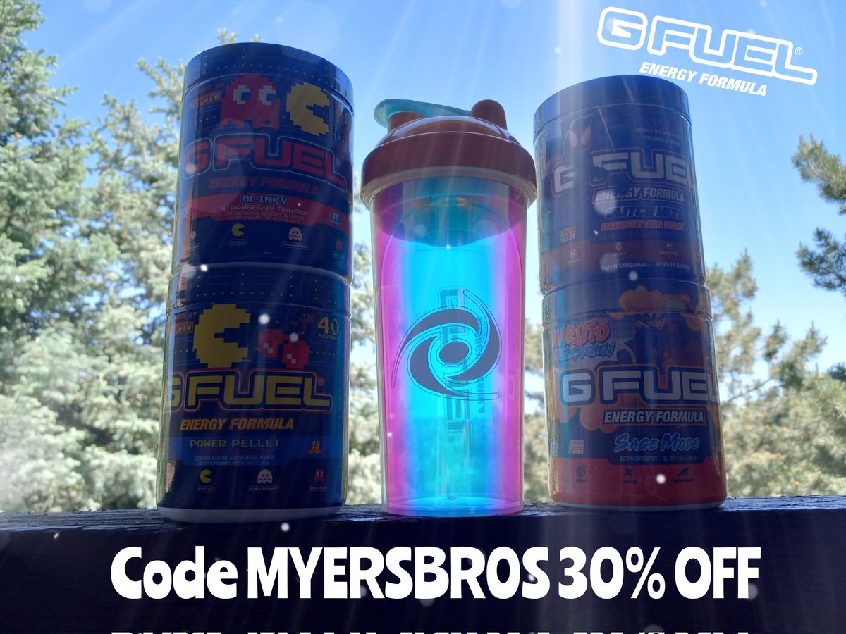 Hey you! We hope you have a fantastic Friday! 👋🤗

Don't forget you can save some mullah bye using code 'MYERSBR0S' At checkout at @gfuel  🤑💜💲